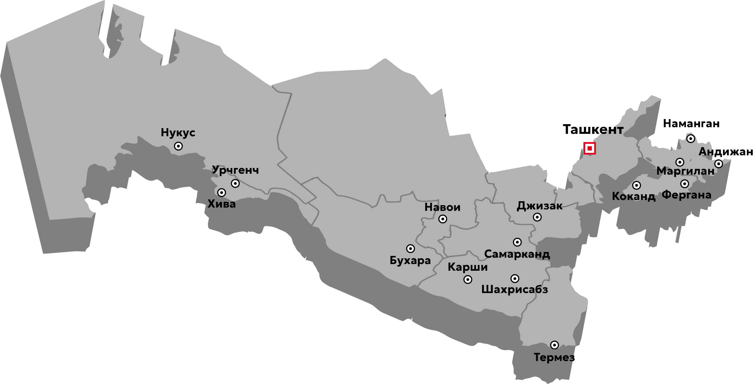 map of Узбекистан